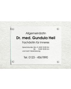 Firmenschild Acryl 300 x 200 mm  