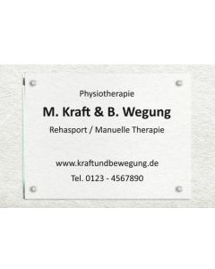 Firmenschild Acryl 400 x 300 mm  